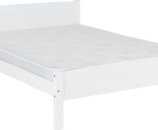 Amber 4'6" Bed in White