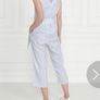 Gallery stripe linen Jumpsuit SIZE 8 Image 3