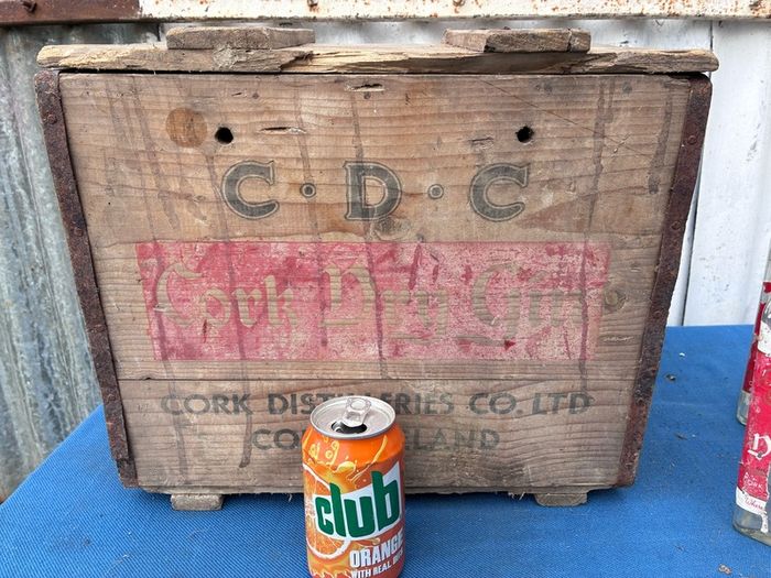Old Cork Dry Gin crate and 9 bottles