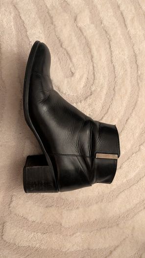 Black leather boots