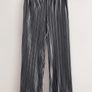 Brand New Nothing Ordinary Charcoal Grey Plisse Wide Leg Trousers in Size UK14 Image 8