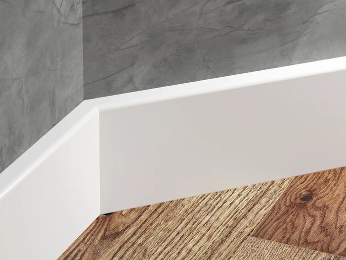 Pvc Skirting Board Black 80x15mm L= 2.20m Matt Laminated - New