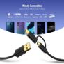 Ugreen 1M 2-in-1 (USB-C & Micro USB) QC 3.0 Fast Charger & Data Sync Gold Plated Cable (Brand New/Warranty) Image 6