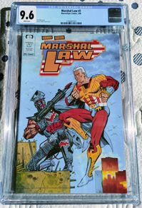 Marshal Law Issue 2 CGC 9.6 CBCS Graded Comic Book Framed