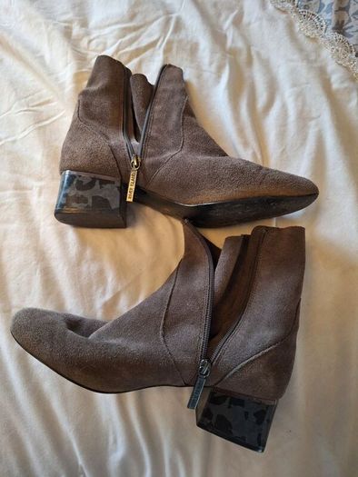 Grey Suede Boots
