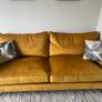 3 seater mustard couch - excellent condition Image 2