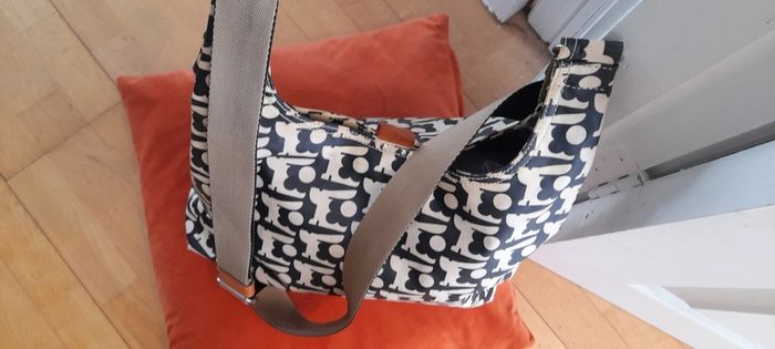 Orla Kiely Black and White Shoulder Bag