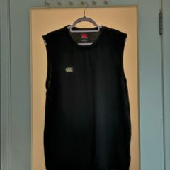 Canterbury Tempo VapoDri men's black sleeveless training top