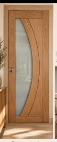 2 x Oak Internal Doors