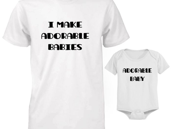 Funny Cute Daddy And Baby Matching T-shirt And Bodysuit Set - Adorable Baby