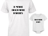 Funny Cute Daddy And Baby Matching T-shirt And Bodysuit Set - Adorable Baby