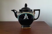 Victorian Hand Painted Black Tea Pot