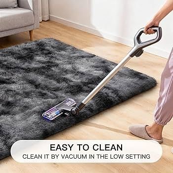 Lemon Rugs Living Room 160x230cm, Grey Area Rugs for Bedroom, Washable Anti Slip Extra Large Shaggy Soft Rug Fluffy Modern Floor Carpets Mat Beside Carpet for Kids Living Room