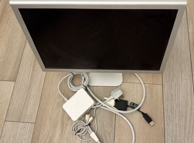 Apple Cinema Display 20" A1081 DVI Firewire USB 1680X1050 16:10 + Power Supply