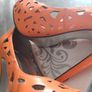 Orange  high heels fits 35.5 size Image 3
