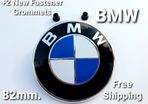 1x BMW 82mm +2 Fastener Grommets Classic blue Emblem Badge Front Rear Bonnet Logo 1 3 5 6 7 series  x z m class 82 with black back