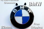 1x BMW 82mm +2 Fastener Grommets Classic blue Emblem Badge Front Rear Bonnet Logo 1 3 5 6 7 series  x z m class 82 with black back