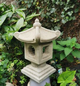 Japanese Garden Lantern -36cm Cast Concrete Pagoda -Handmade Dublin