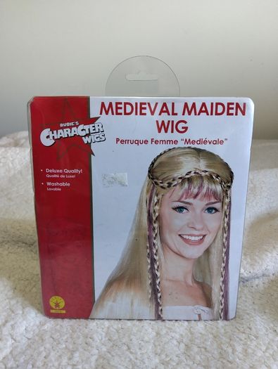 Medieval Maiden Fancy Dress Wig, New In Box