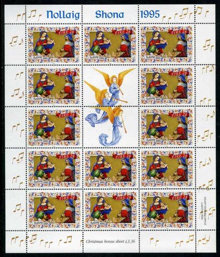 1995 Christmas Commemorative Stamp Sheetlet Mint Never Hinged (MNH)