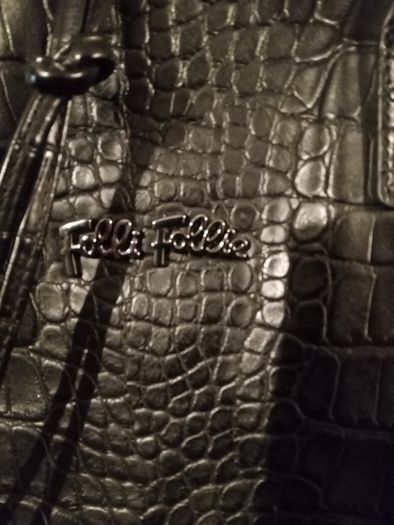 Black croc design Folli Follie tote bag