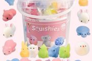 Mochi Squishy Toys - 24 Pcs Random Toy Animals - Mini Squishy Animal Toys Party Decoration Toys - Squishy Toys for Kids and Adults (Free postage)
