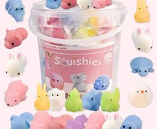 Mochi Squishy Toys - 24 Pcs Random Toy Animals - Mini Squishy Animal Toys Party Decoration Toys - Squishy Toys for Kids and Adults (Free postage)