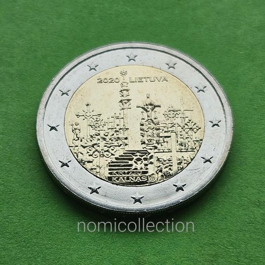 Commemorative Uncirculated 5 x 2 Euro coins.