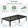 3ft Single Bed Frames with Rounded Corner Legs, Heavy Duty Metal Bed Frame Single with Steel Slats Support, Single Bed 36 cm High, Noise Free, Easy Assembly Amazon's Choice Image 9