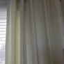 curtain white chenille and silver pole Image 3