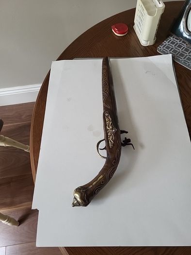 Antique flintlock pistol replica