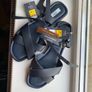 See description for details, Navy M&S leather sandals. Penny's brown sandals Image 2
