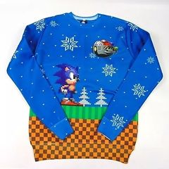 Sonic The Hedgehog Christmas Unisex Jumper UK - Small