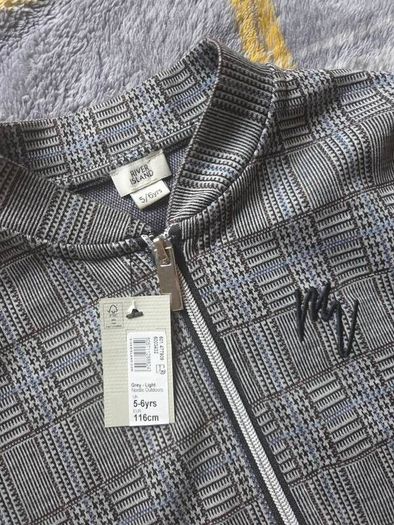 Brand New River Island Boys Grey Check Track Jacket