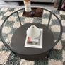 IKEA VITTSJO Coffee table, black/glass Image 2
