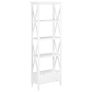 Bookcase with 1 Drawer White 60x30x170 cm MDF Image 4