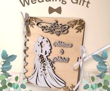 Wedding Gift Card, Personalised Wedding Card, Wooden Wedding Card With Space For Money