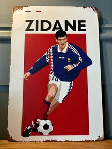 Zidane Tin Metal Sign