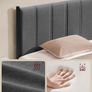 Double bed Hydraulic Ottoman Storage Bed  Double (4ft6) Dark Grey Upholstered Fabric with Lift-Up Storage & Soft Headboard Image 3