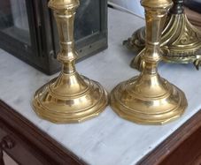 Antique Brass French brass candle stick holders