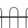Garden Fence With Hoop Top Steel 10.2x1 M Image 3
