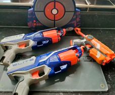NERF guns and target set.