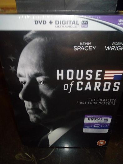 House Of Cards Season 1-4 Dvd Boxset NEW AND SEALED Kevin Spacey Political Drama Netflix