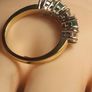 18ct Gold Vintage Diamond and Emerald 5 Stone Ring Image 8