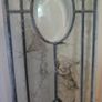 Antique Stunning Leaded Stained Glass Window Art  40,5" x 9" Image 5