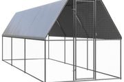 Outdoor Chicken Cage 2x6x2 m Galvanised Steel
