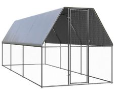 Outdoor Chicken Cage 2x6x2 m Galvanised Steel