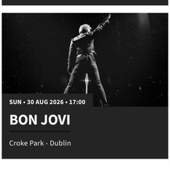 2 tickets Bon Jovi 30.aug