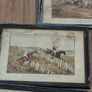 5 Antique Hunt Scene Pictures in Original Frames Postage Available or Collection is always welcome Image 3