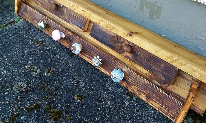 Rustic Floating Mantle / Shelf / coat rack